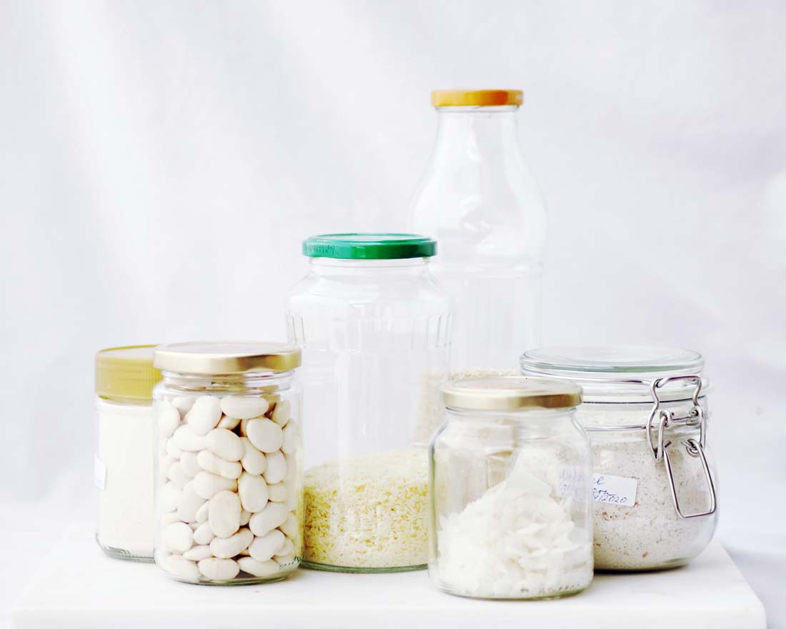 Best jars for zero waste lifestyle, various models and shapes.