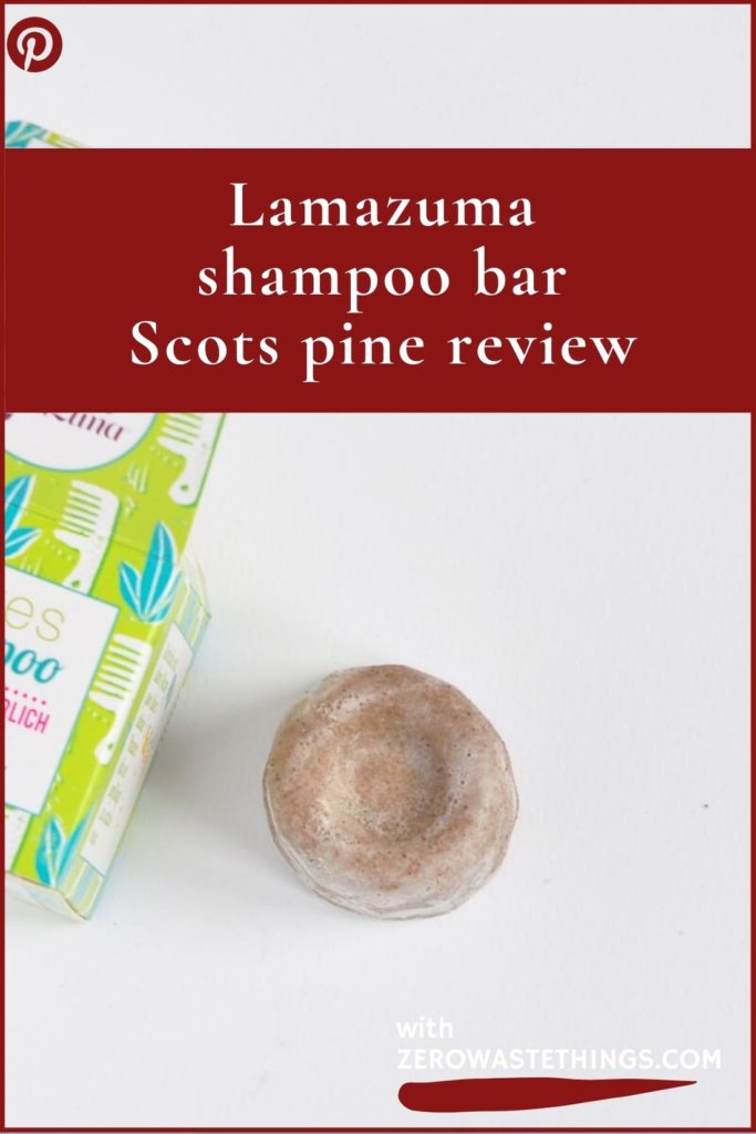 A lathered shampoo block Lamazuna brand. 